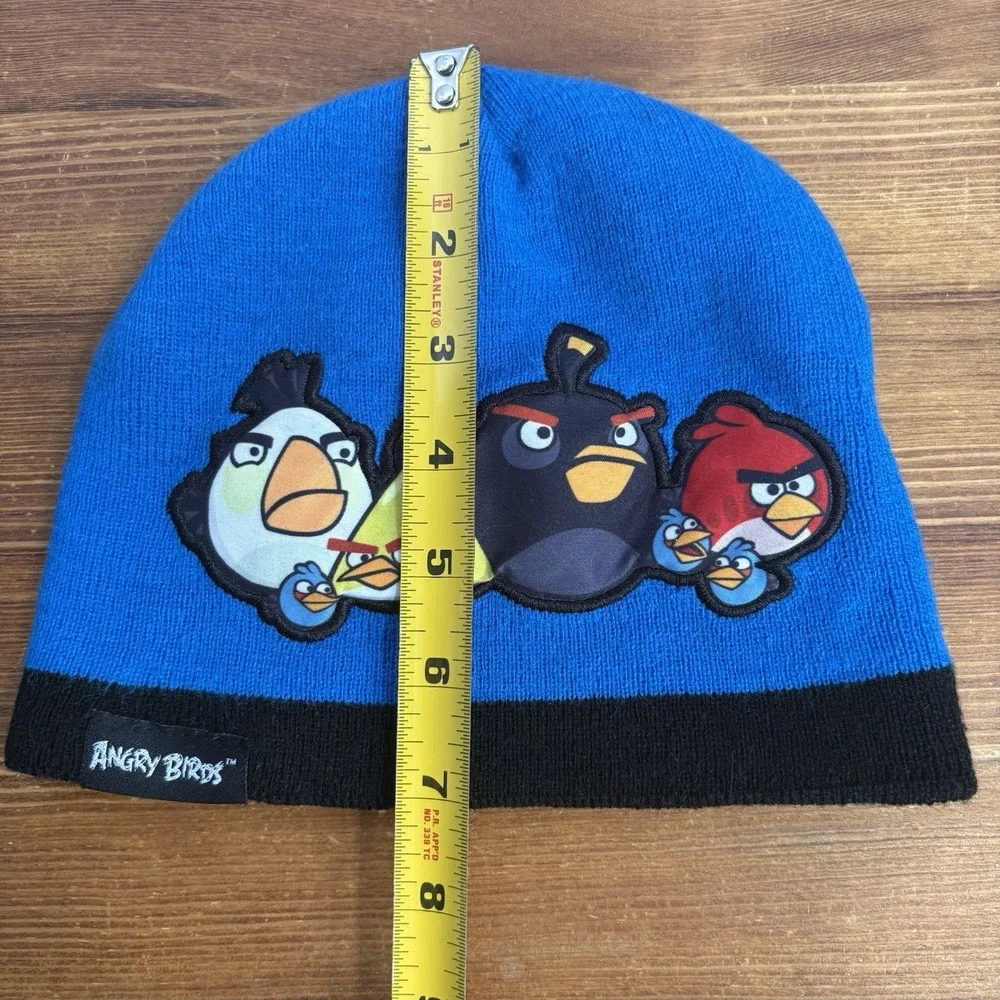 Angry Birds Kids Beanie Hat Blue Black Red Bird Rovio 2009-2012 Youth Cap
